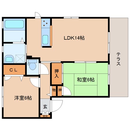 大和小泉駅 徒歩15分 1階の物件間取画像